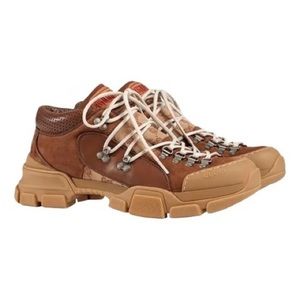 New Gucci GG monogram Flashtrek GG Canvas Leather Sneakers